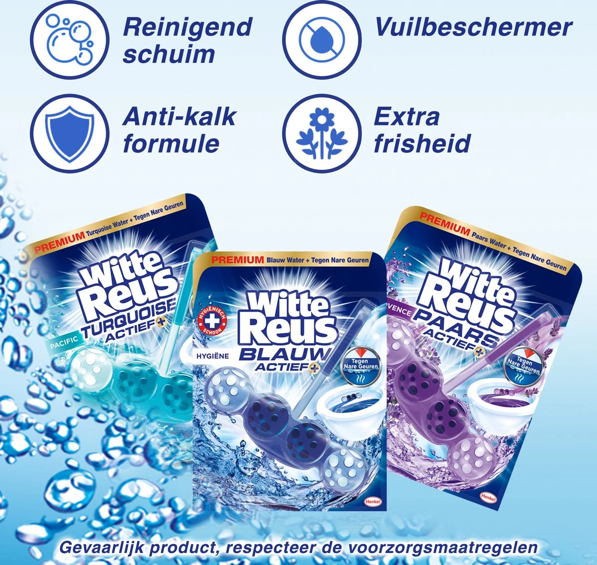 Witte Reus Blauw Actief Toiletblok - Hygiene - WC Blokjes Voordeelverpakking - 10 Stuks - Afbeelding 4
