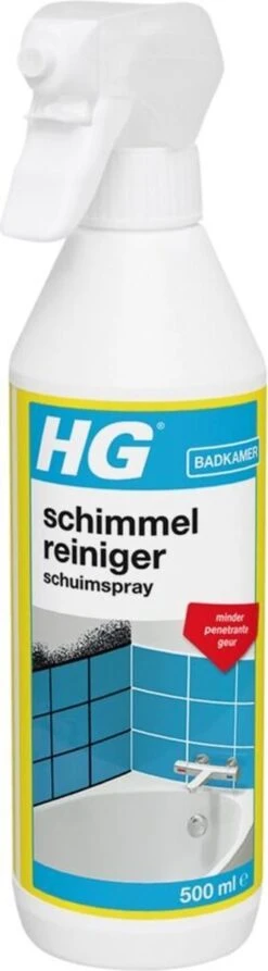 HG Schimmelreiniger Schuimspray - 500ml - De NR 1 Schimmelverwijderaar - Vernietigt De Hardnekkigste Schimmel - Optimale Hechting - Snel Resultaat