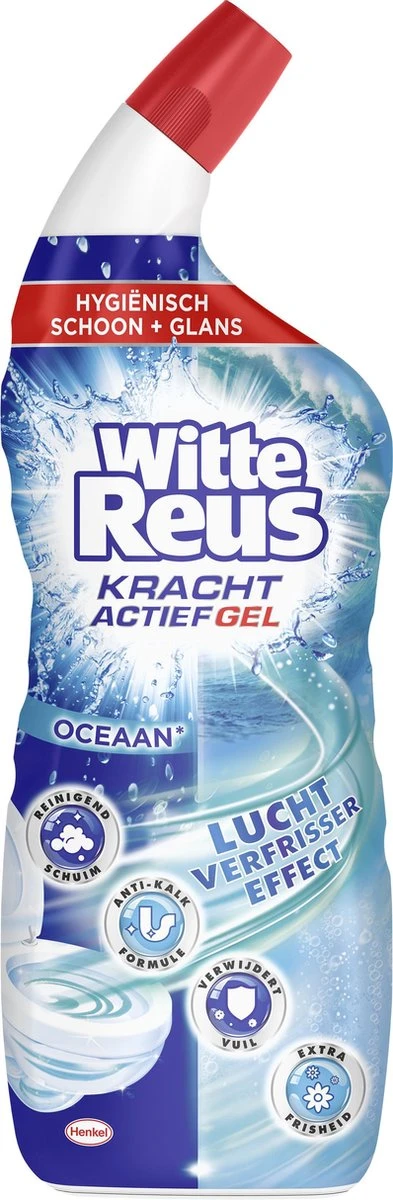 Witte Reus Toiletreiniger - Kracht Actief Gel Oceaan - Voordeelverpakking 10 X 700ml - Afbeelding 2