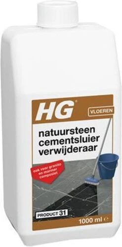 HG Natuursteen Cement- & Kalksluier Verwijderaar (HG Product 31) - 1L - Veilig In Gebruik