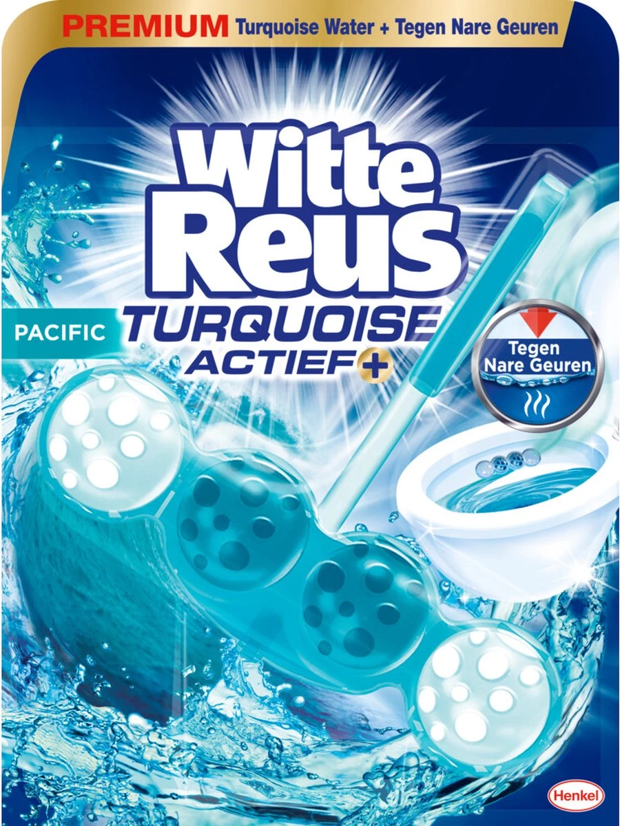 Witte Reus Turquoise Actief Toiletblok - Pacific - WC Blokjes Voordeelverpakking - 10 Stuks - Afbeelding 3